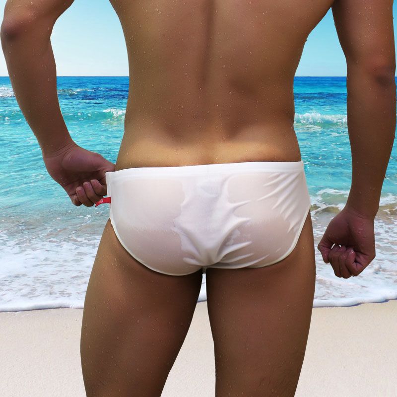 Landscap Men Swim Briefs Hot Print Body Bikini Swimwear Casual Beach Swimsuit Print Swimming Trunks Beach Pants