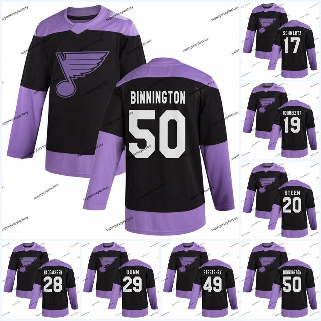 blues binnington jersey