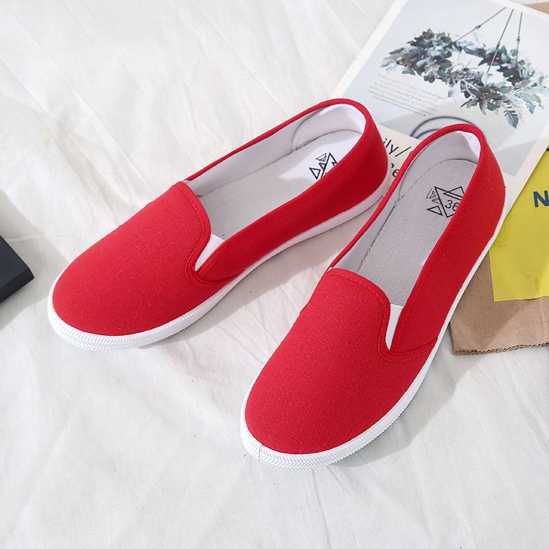 cheap red canvas shoes