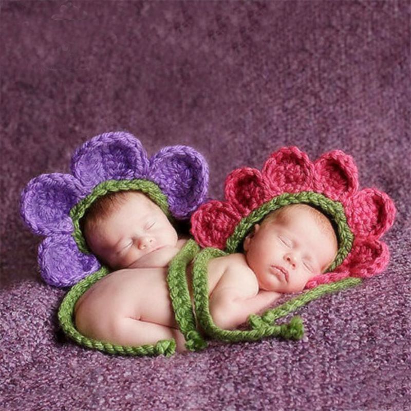 2020 Baby Photography Props Crochet Sunflower Hat Newborn Photo Accessories Knitted Caps For Infant Girl Boy Fotografia Baby Shower Gift From Rijindoujin88 11 18