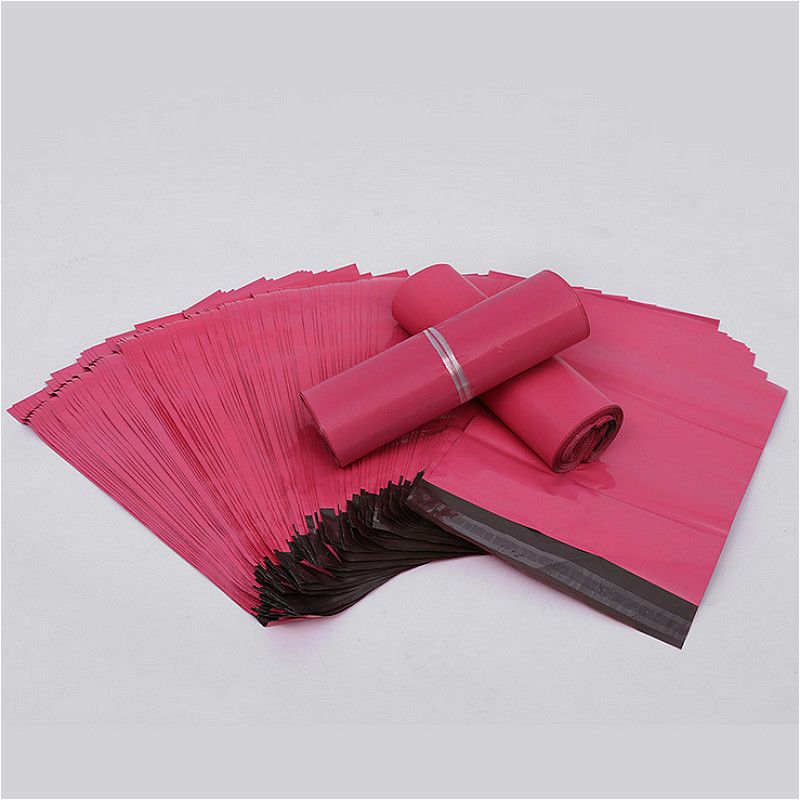 100pcs/lot Pink Poly Mailer 10*13 inches Express Bag 25*35cm Mail Bags Envelope/ Self Adhesive Seal Plastic bags pouch