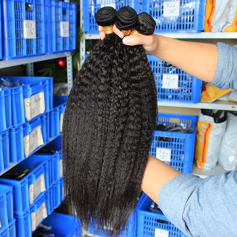 Kinky Straight Hair Brazilian Virgin Hair Weave Bundles Coarse Yaki 100% Human Hair Bundles Dolago Kinky Straight Hair Brazilian Virgin Hair Weave Bundles Coarse Yaki 100% Human Hair Bundles Dolago