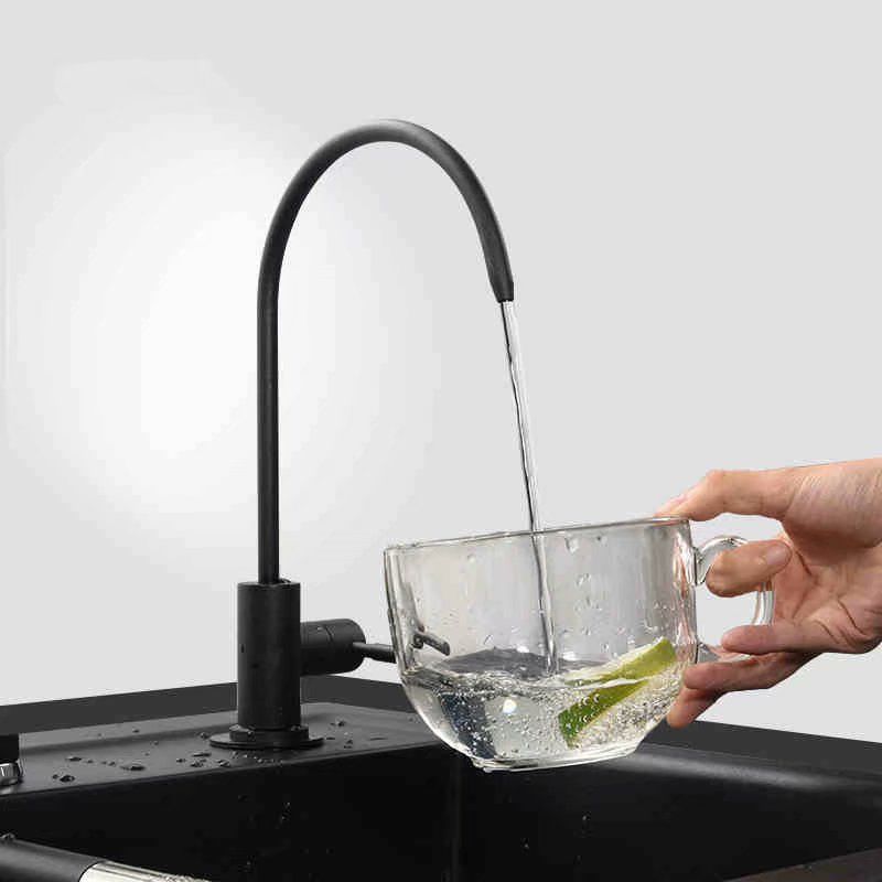 2020 Rolya Black Drinking Water Kitchen Sink Tap Filtration Tap RO