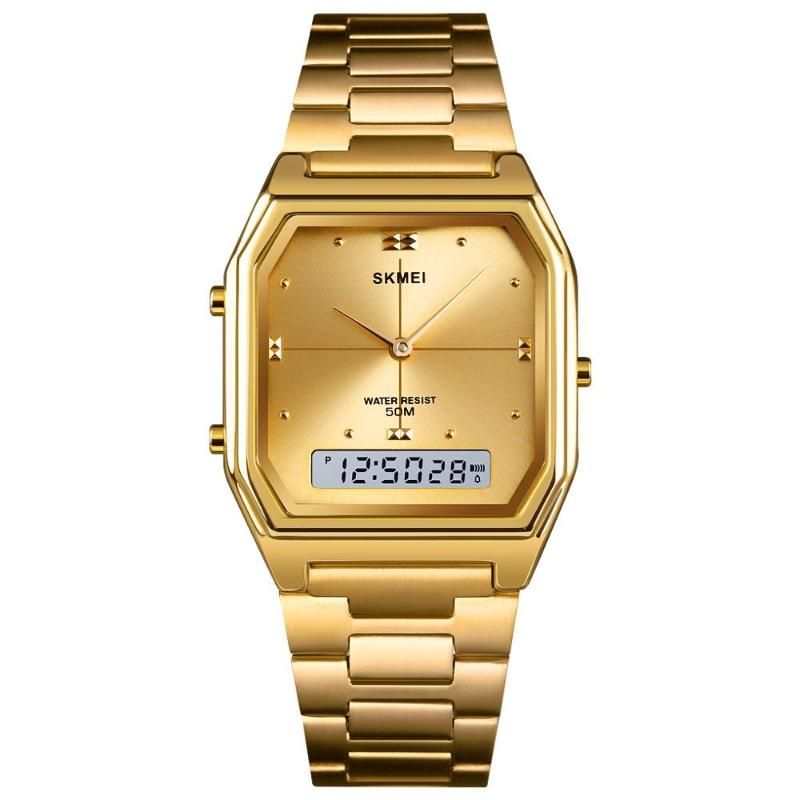 skmei gold digital watch
