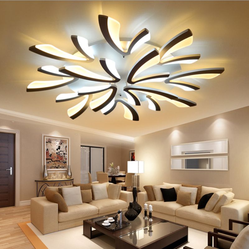 compre lamparas de techo led remotas lamparas modernas lamparas de techo luz de casas luz de aluminio acrilico luz de luz de luz de luz para 8 35