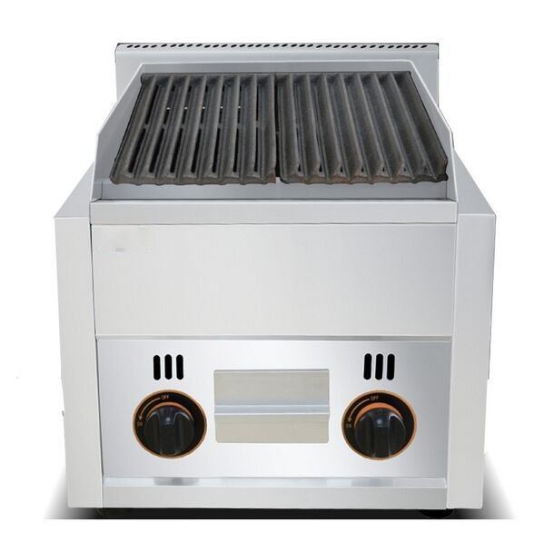 Discount Stainless Steel Counter Top Gas Lava Rock BBQ Grill;Volcanic