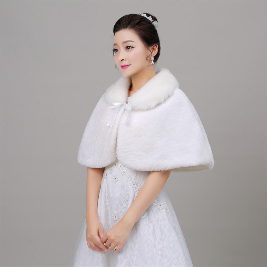 white fur shoulder wrap