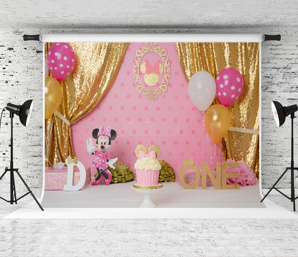 compre dream7x5ft 1er cumpleanos globos fotografia telon de fondo cortina de lentejuelas dorado foto de fondo para ninos fiesta shoot pink decor