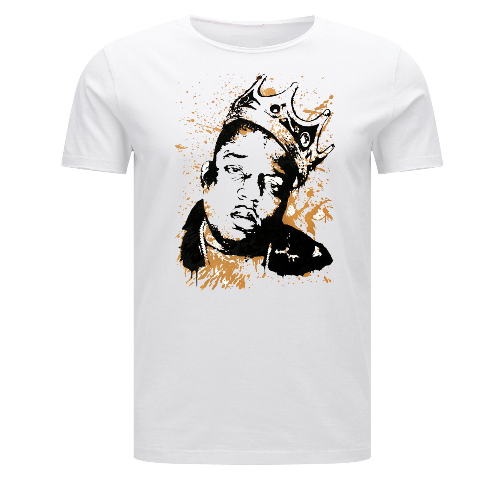 The Notorious BIG Biggie Smalls Mens T-Shirt Big Hip-Hop Golden Crown Retro