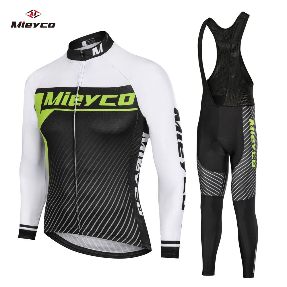 Pantalones de babero de manga larga Pro mountain bike Traje jersey Pantalones de babero de manga larga Pro mountain bike Traje jersey