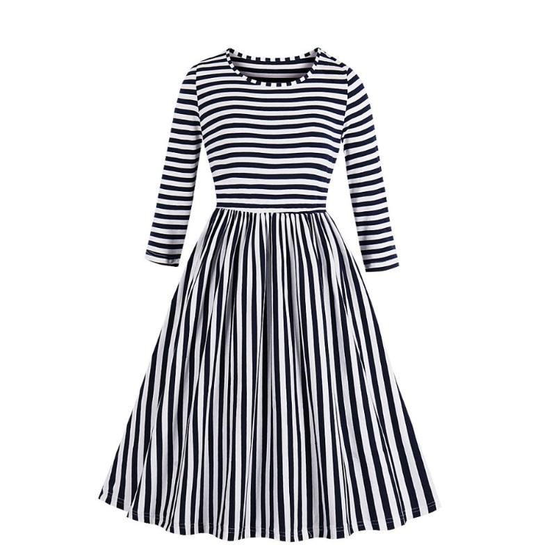 vertical striped shirt dress