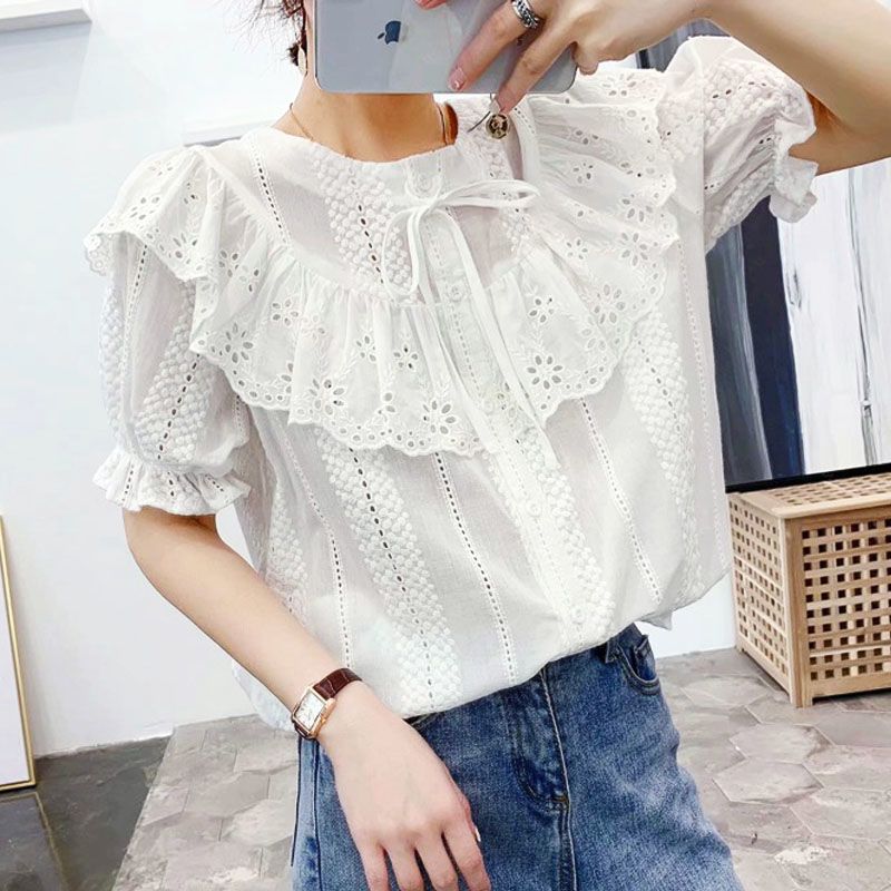 camisa blanca romantica