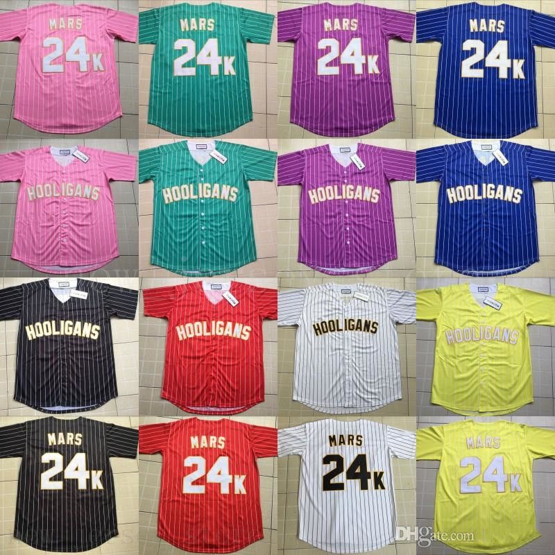 pink and white baseball jersey