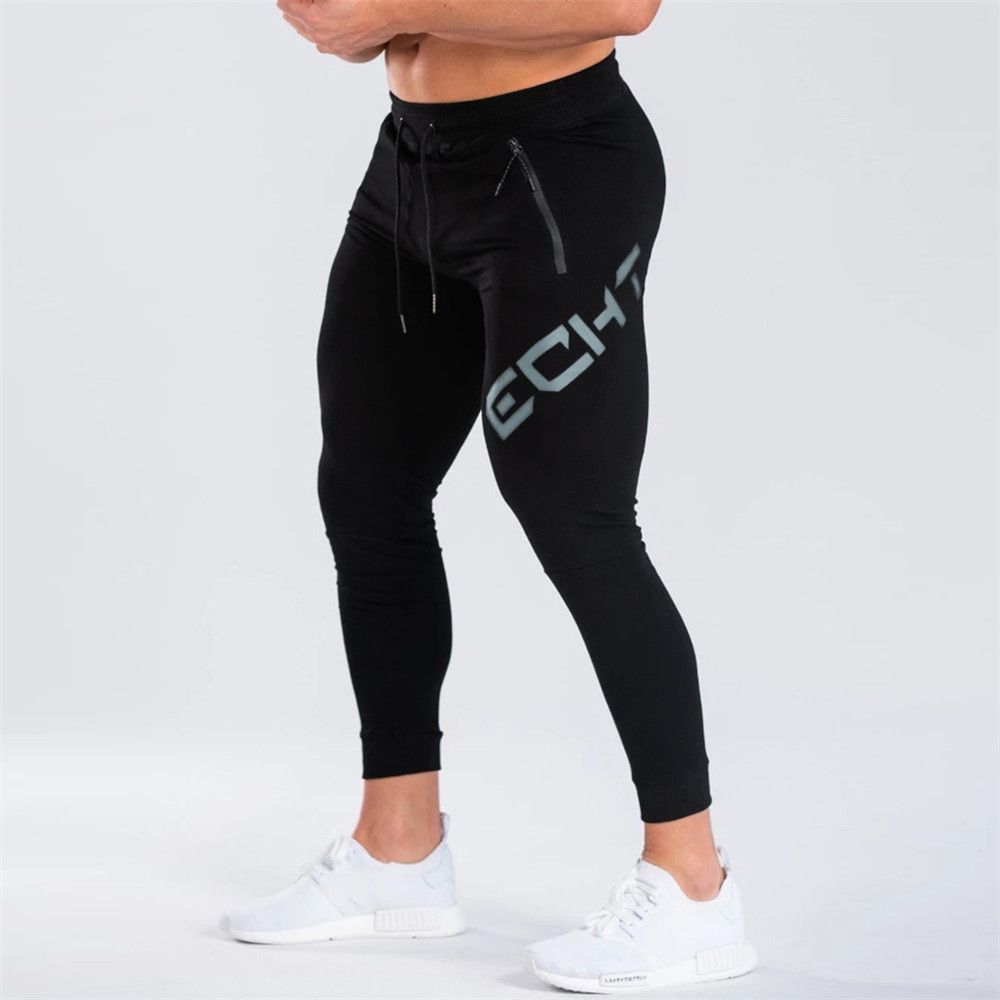 black cotton track pants