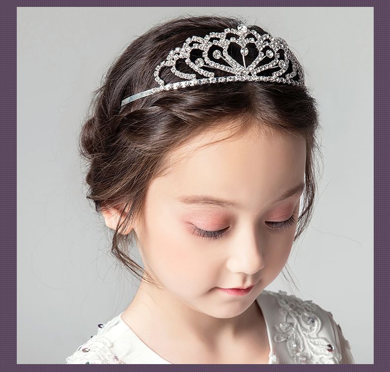 Beauty Silver Flowers Girls Head Pieces Flower Girls Head Pieces Girls Headbands Girl S Wedding Tiara Crown Kids Accessories H324101 Newborn