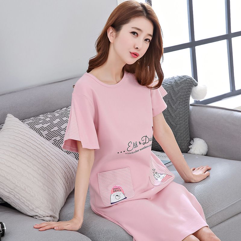 women's short sleeve cotton nightgowns