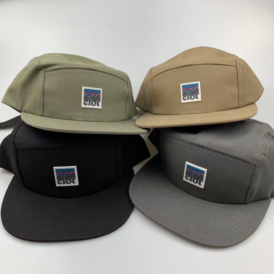Camp Hat 5 Panel Sun Hats Short Flat Brim Bump Cap Outdoor Baseball Cap