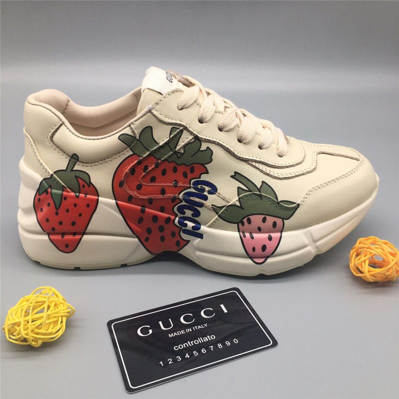 gucci shoes with strawberries