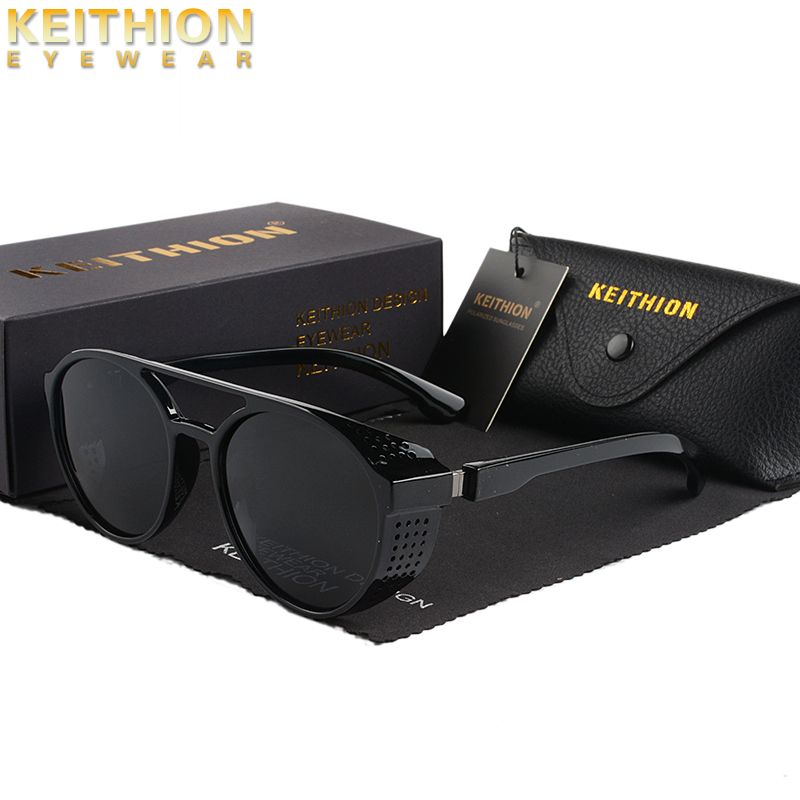 KEITHION Men Womens Polarized Vintage Retro Sunglasses Wooden Frame Glasses