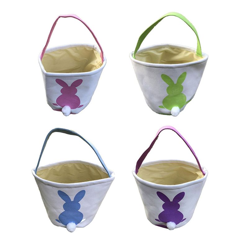 Easter Bunny Ear Basket Easter Decorations For Home Cloth Rabbit