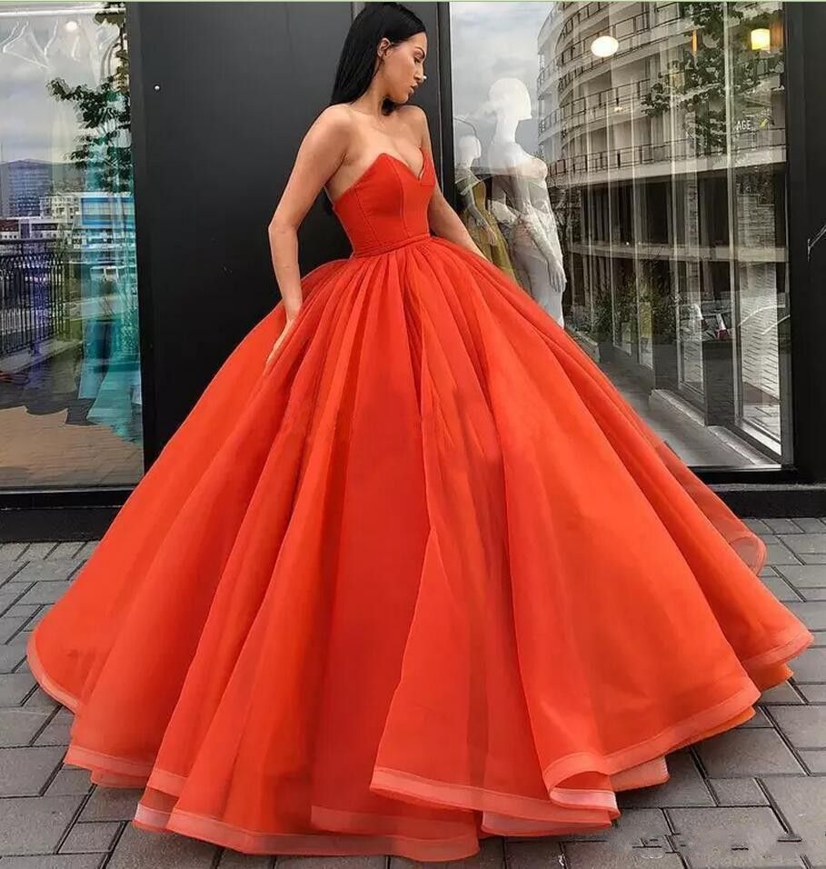 Vestido de fiesta de color naranja vintage Vestidos de baile 2019 Vestido formal fiesta Vestido