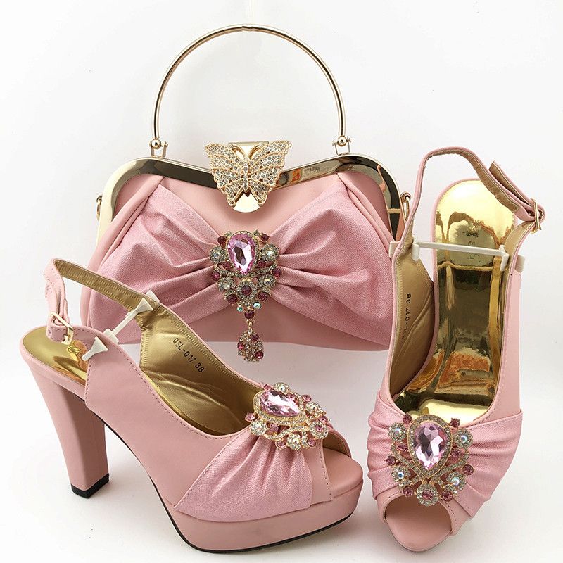 pink shoes and handbags to match