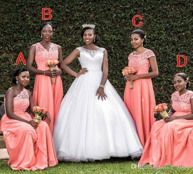 watermelon bridesmaid dresses