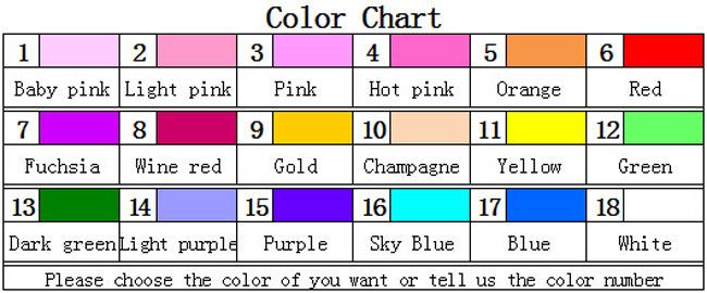 Tulle Color Chart