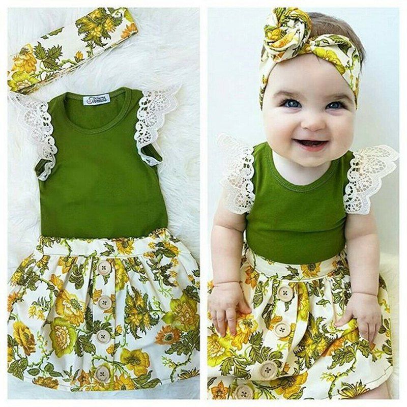 green baby outfit