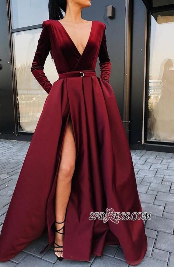 maroon and gold prom dresses