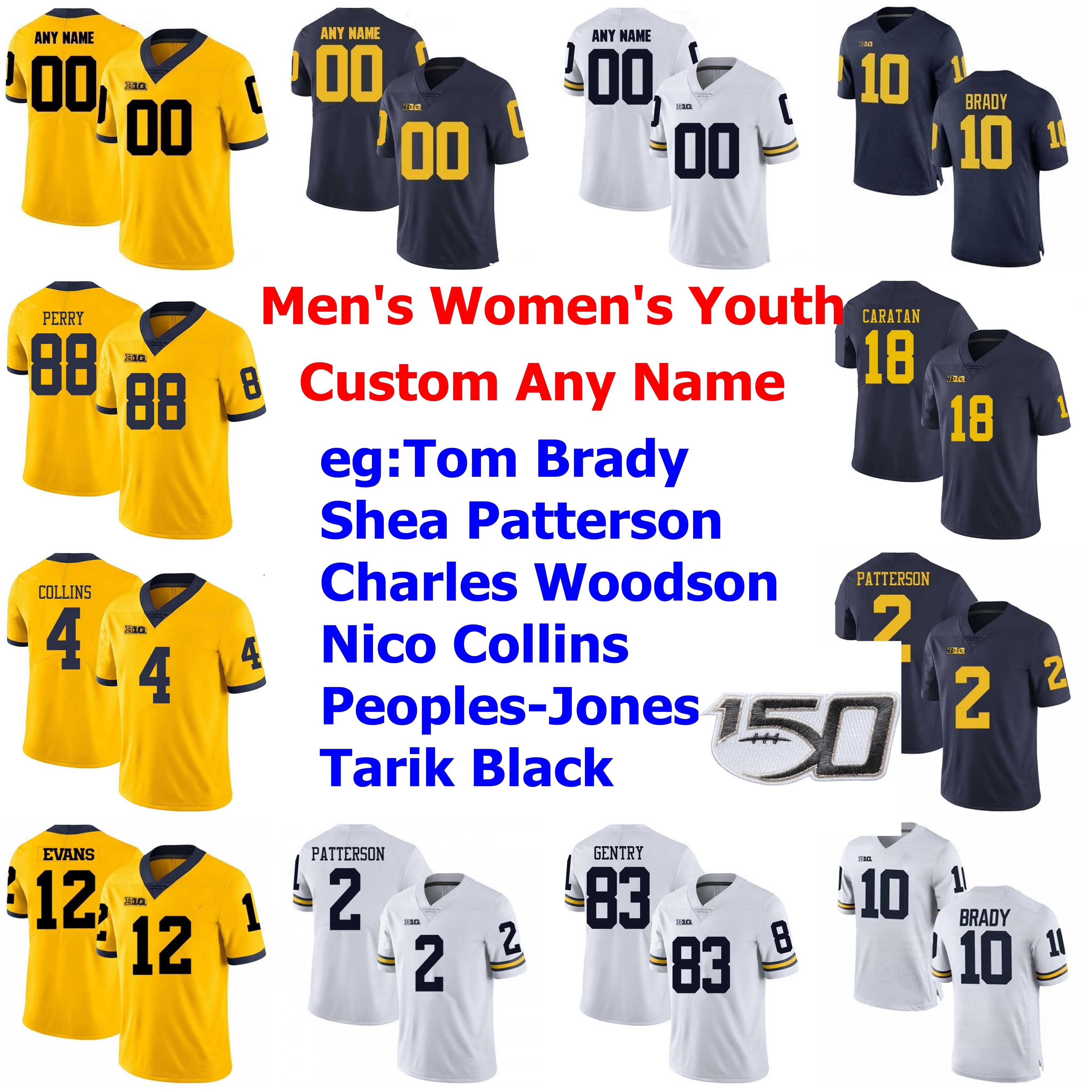 tom brady michigan jersey womens