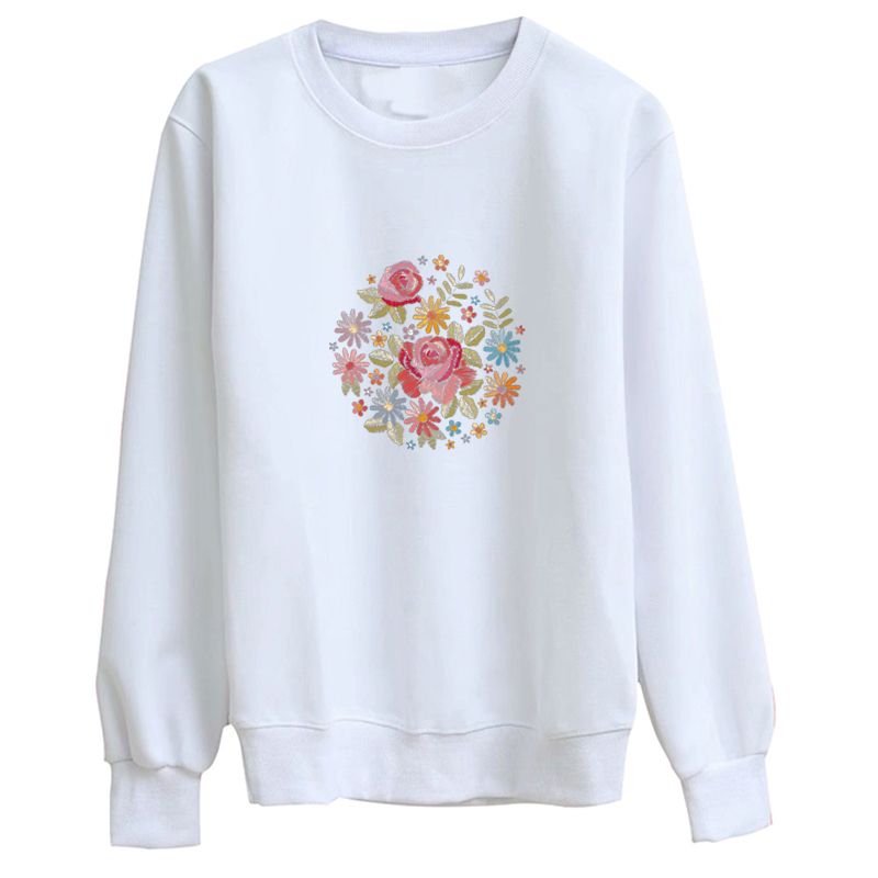 ladies white sweatshirt