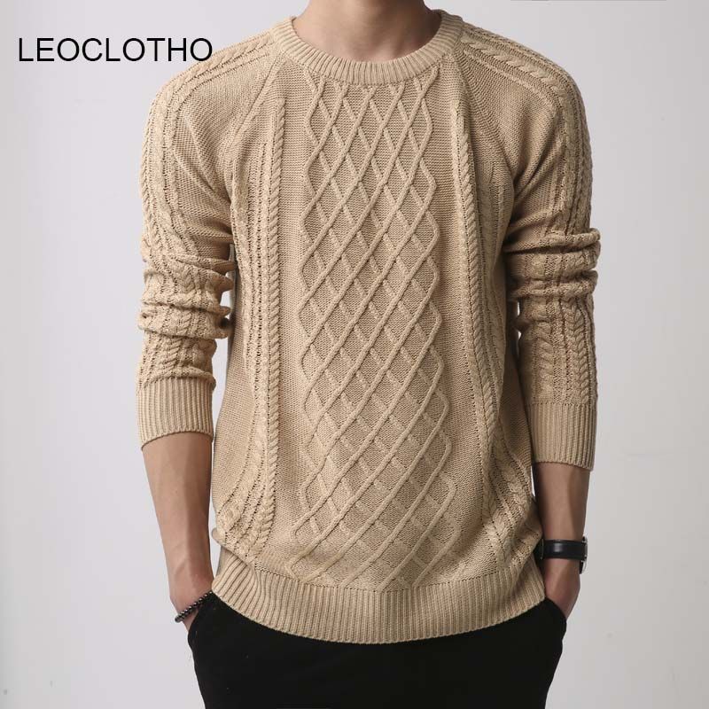 LEOCLOTHO Maglione da Uomo Manica Lunga Maglia Felpa Collo Alto Dolcevita Caldo Maglieria Maglioni Pullover