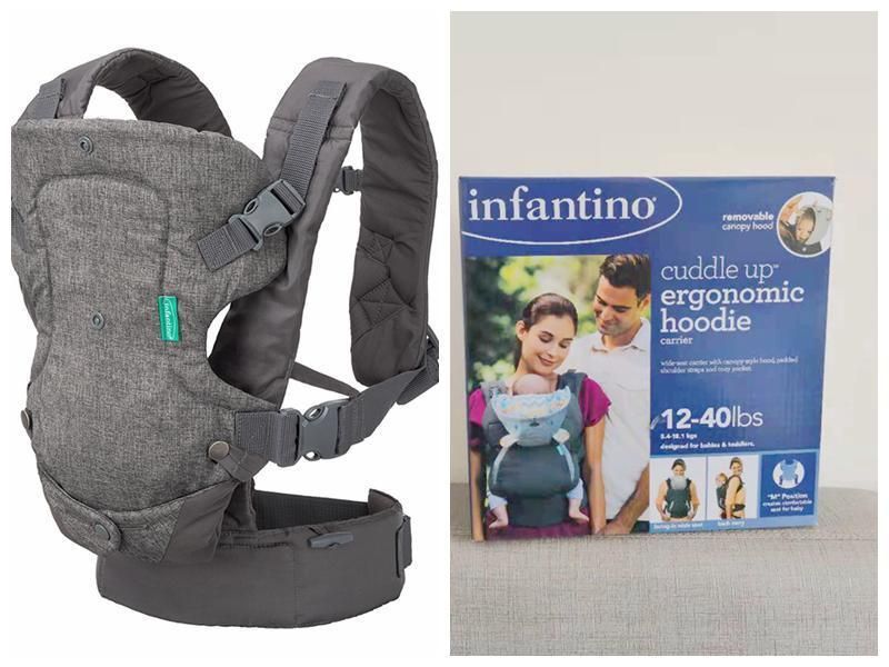 infantino moletom com capuz baby carrier