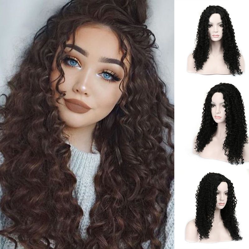Black Explosion Hair African Small Curly Punk Hair Style Long