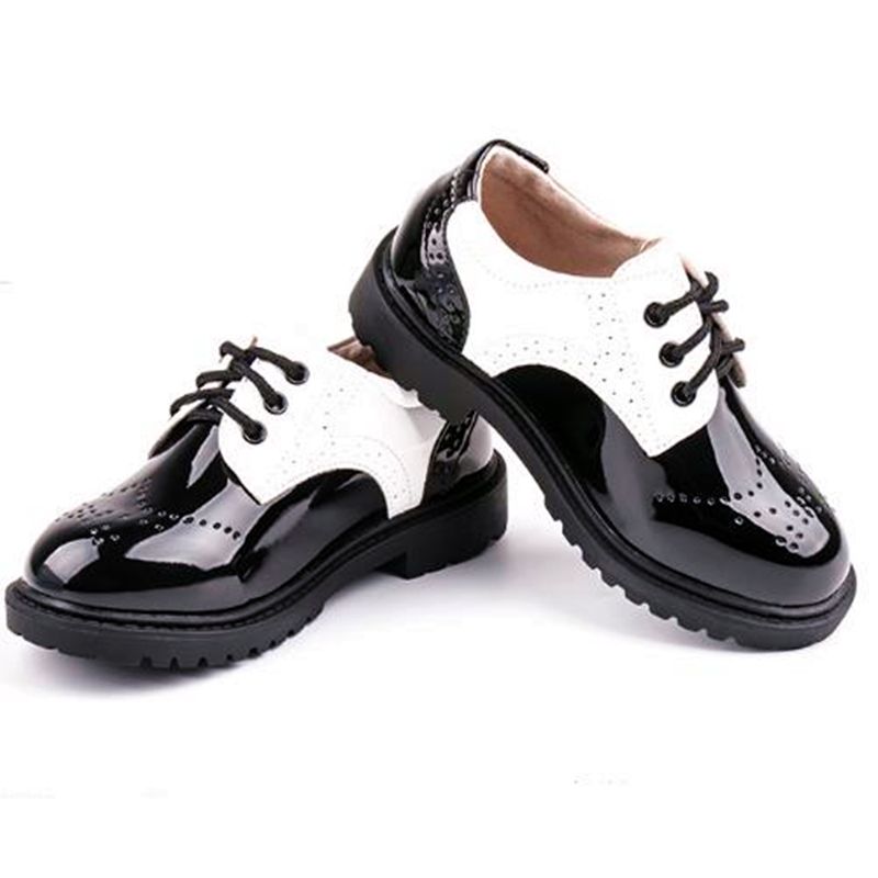 Compra Estilo Británico Zapatos De Cuero Para Niños Chicos Chicas Pisos  Zapatos Brogue Zapatos Oxford Para Niños Mocasines Negros De Rendimiento  Barato | Entrega Rápida Y Calidad | Es.Dhgate