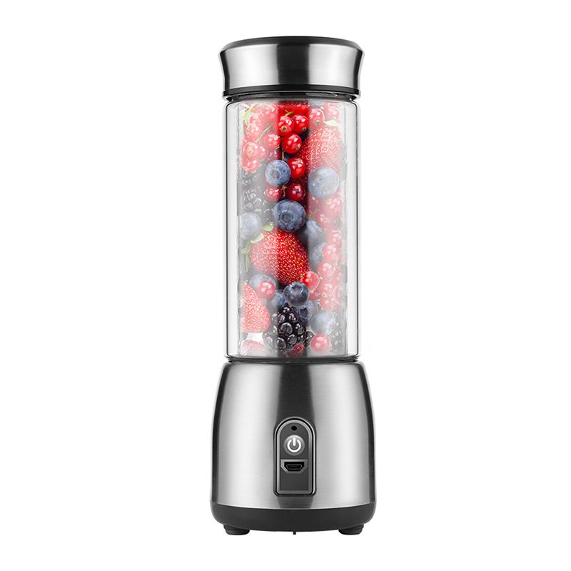 USB Rechargeable Personal Glass Smoothie Blender Portable Blender Juicer Cup Brown Multifunctional Small Travel Blender For Shakes And Smoothies Single Serve Fruit Mixer