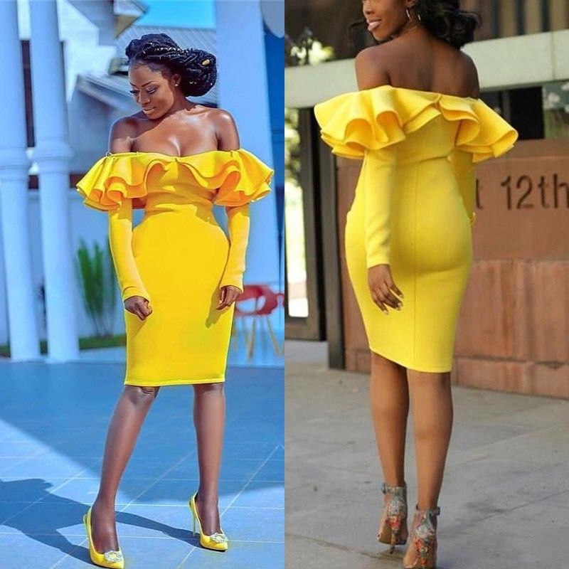 yellow cocktail dress plus size