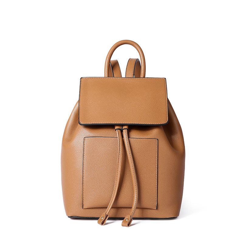tan leather rucksack womens