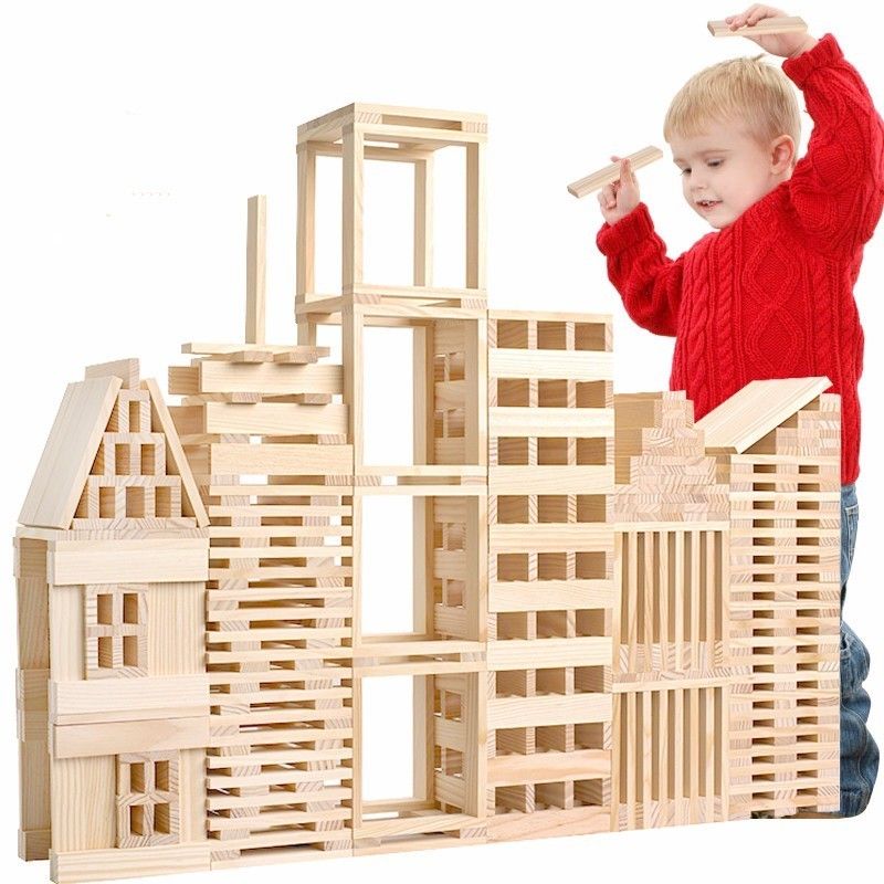 educational wooden building blocks