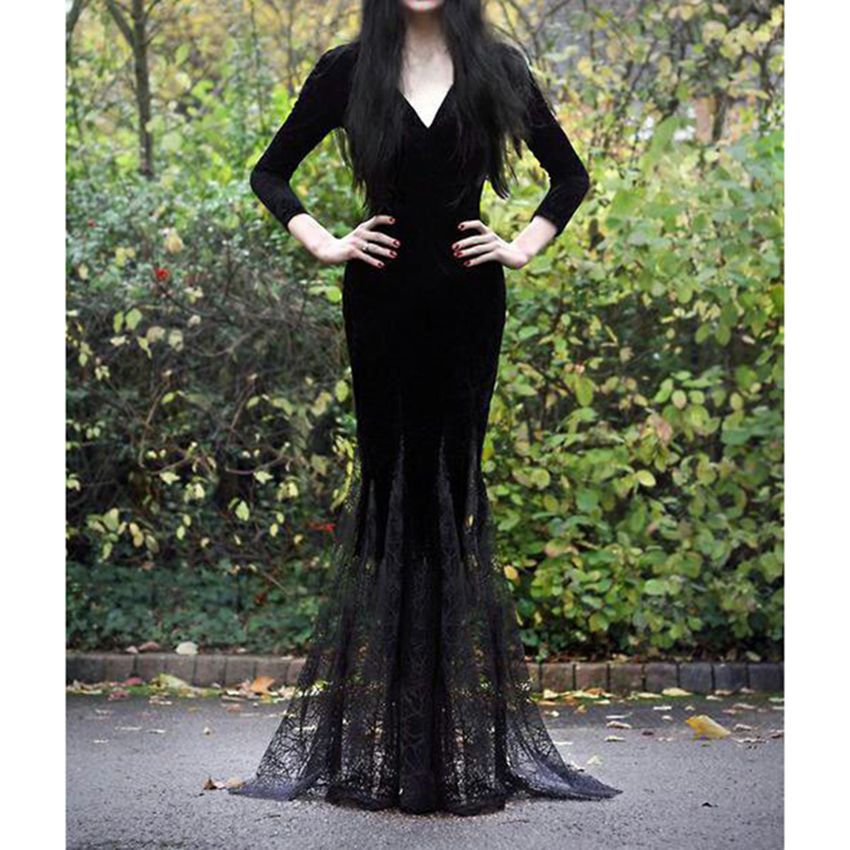 Women Medieval Renaissance Dress Gown Bell Sleeve V-neck Halloween Costume New