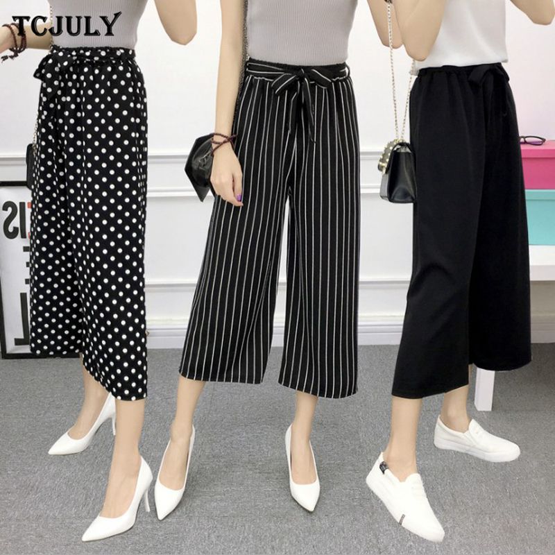 printed cropped pants