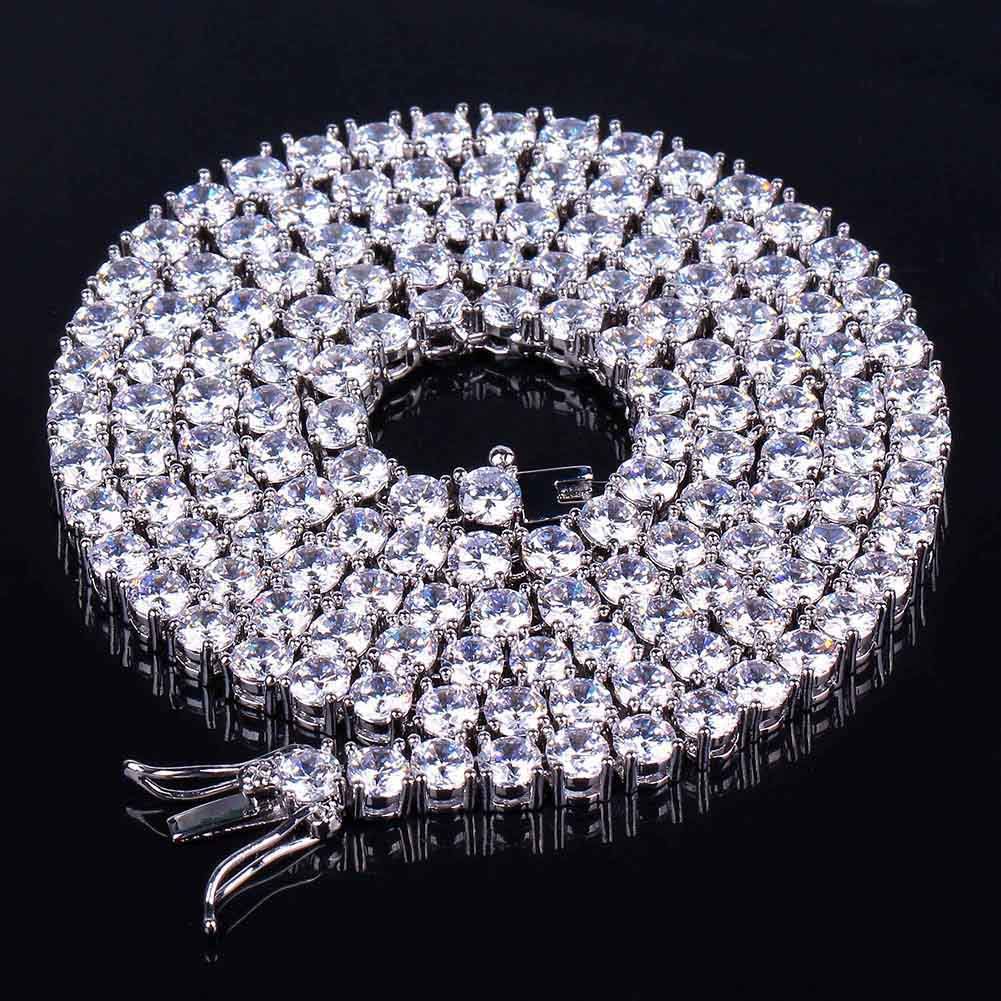 White Gold, 4mm 18inch Tennis-Kette