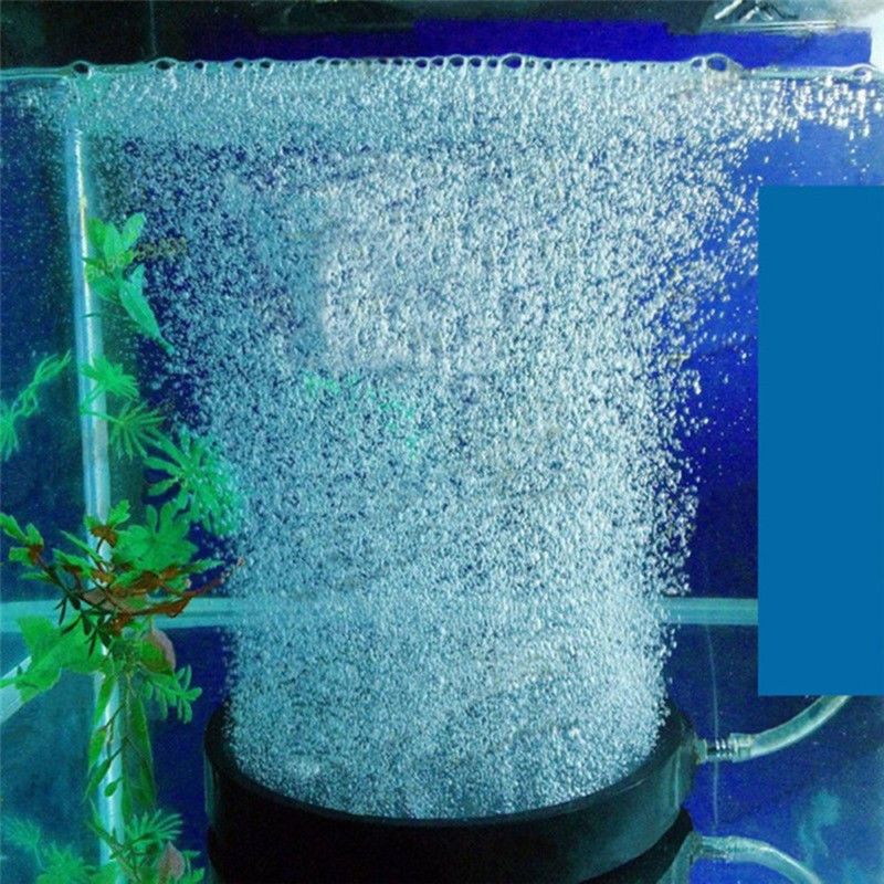 Garosa Square Aquarium Air Stone Ajustable Micro Oxígeno Burbuja Difusor Natural Acuario Decoración con ventosas 