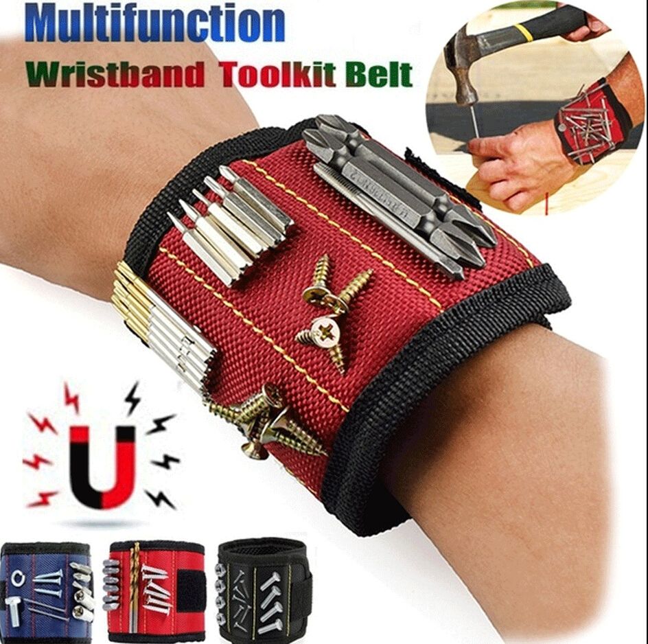 Tools Arm Band Bracelet Cuff Magnetic Wrist Band for Holding Screws /& Nails