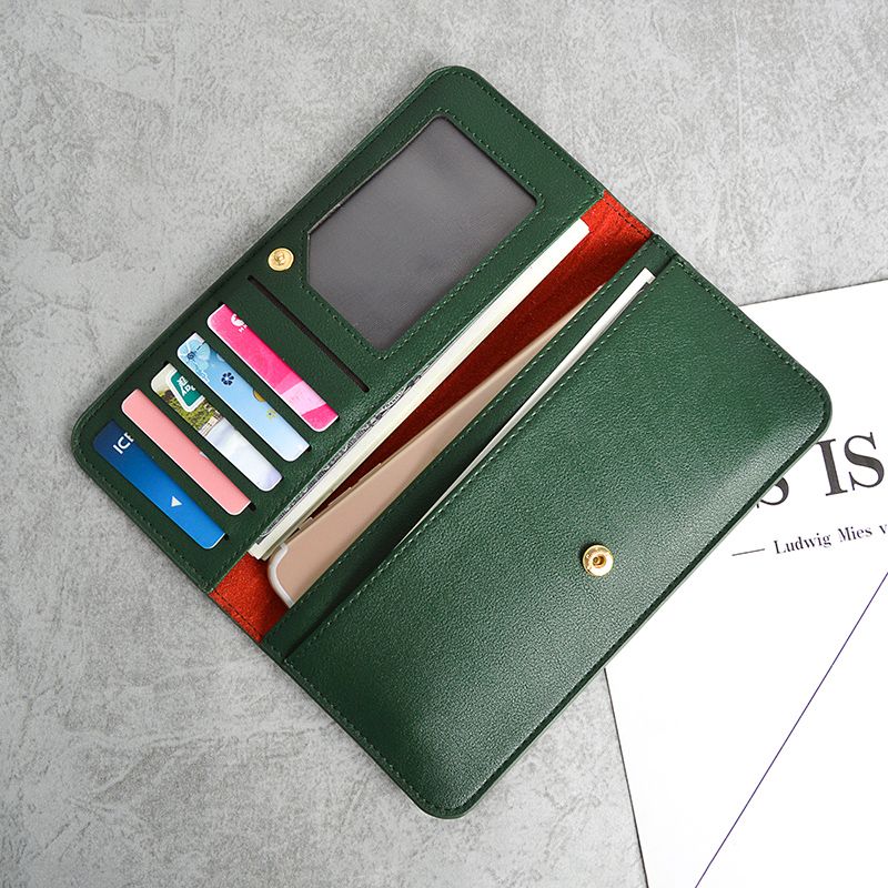 Ladies Green Long Wallet