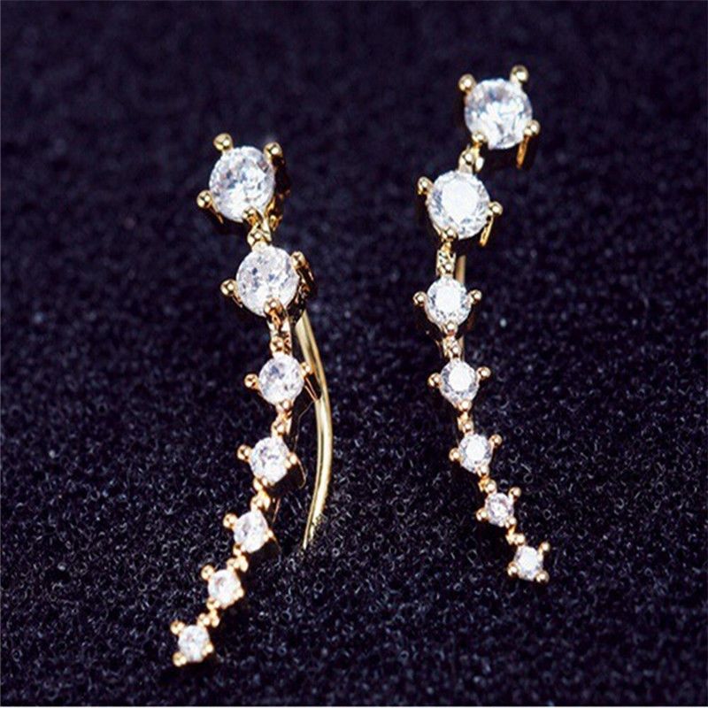 Women Fashion Elegant Lady cercle cristal Strass Ear Stud Boucles d/'oreilles Bijoux