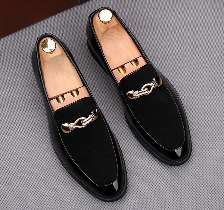 Designe Fashion Men Loafers Horsebit Pointed Toes Slip On Dress Shoes ...