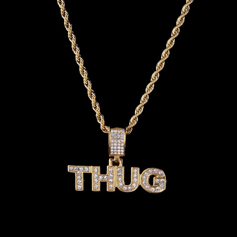 Whole Fashion Letter Diamonds Pendant Necklaces For Men Luxury - Mens Gold Necklace With Letter Pendant Whole Fashion Letter Diamonds Pendant Necklaces For Men Luxury - Mens Gold Necklace With Letter Pendant