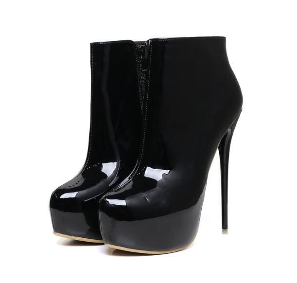 short black boots with heel